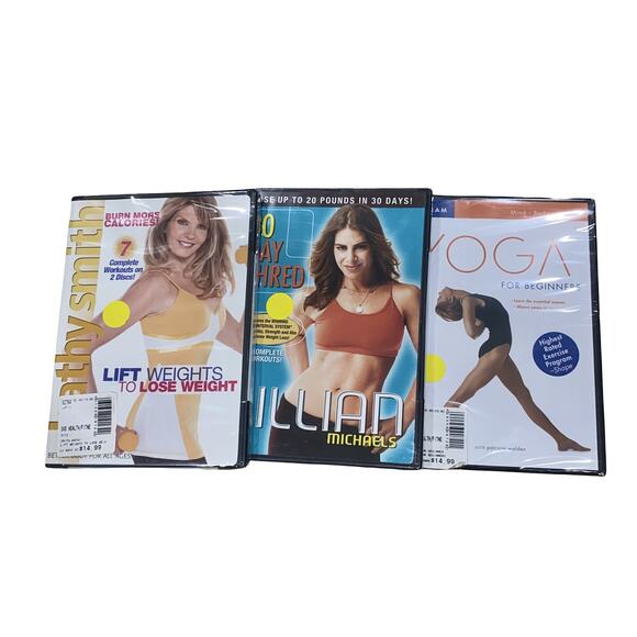 NWT Exercise DVDs 3-Pack - 30 Day Shred, Yoga, & Lift Weights to lose weight - Picture 1 of 9
